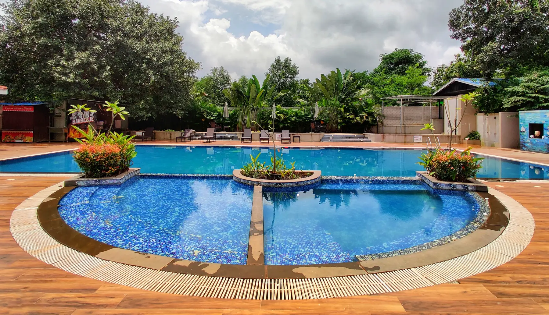 The lazy river pool — Luxe 28, Karjat