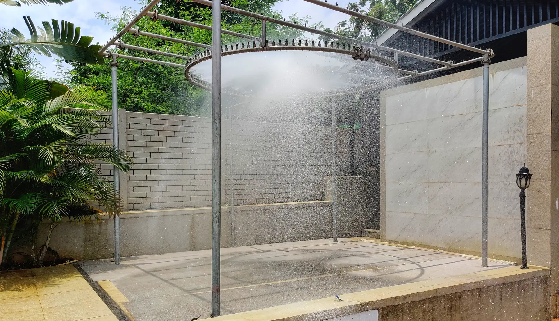 Outdoor rain shower — Luxe 28, Karjat